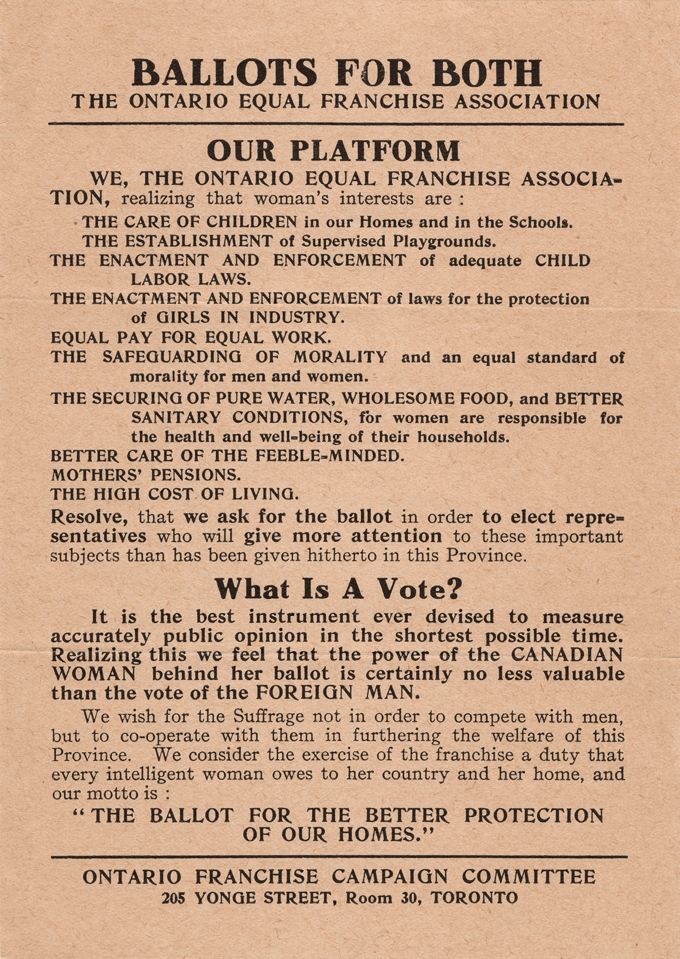 Poster calling for “ballots for both!”