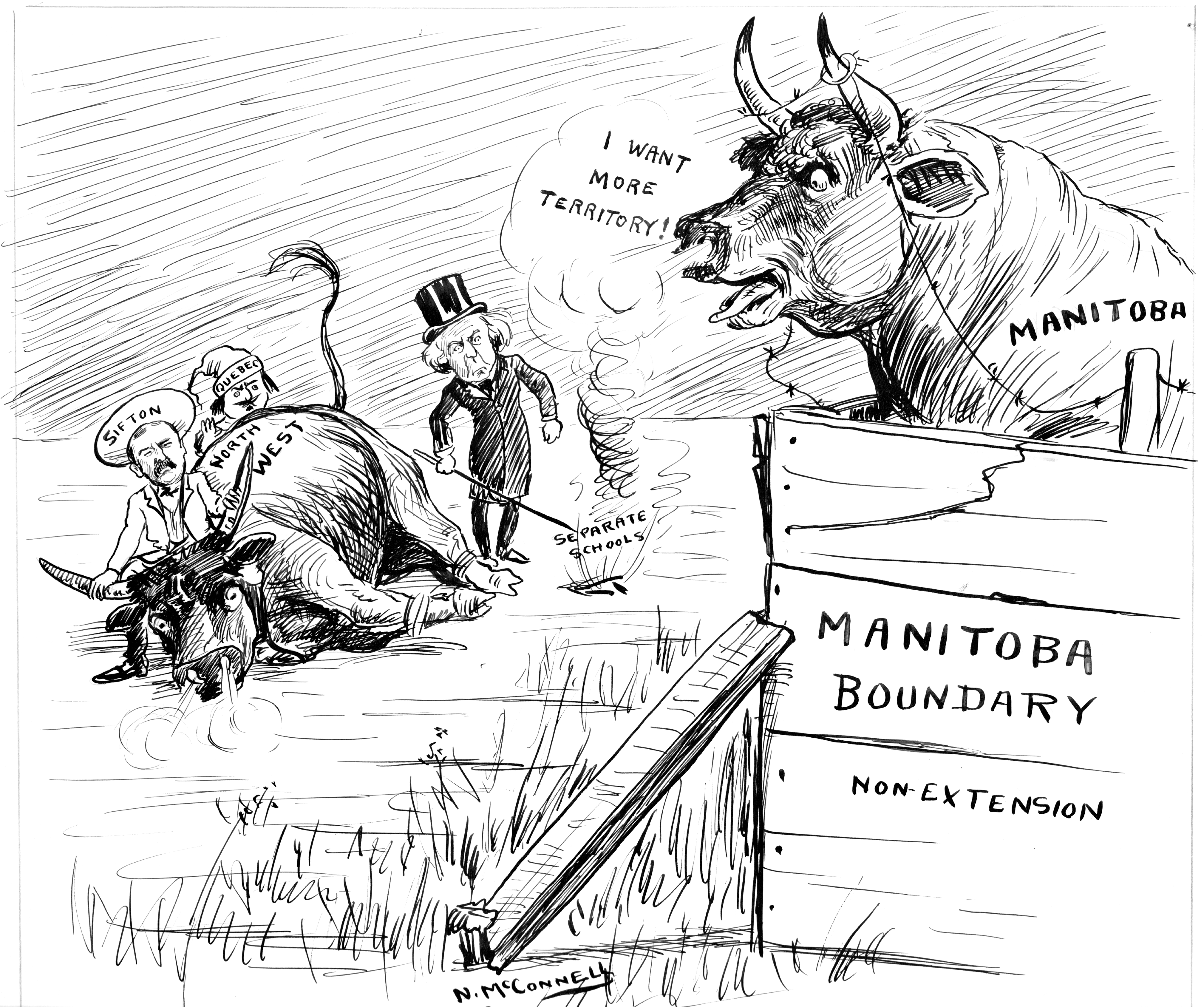 A bull struggles to escape its small pen